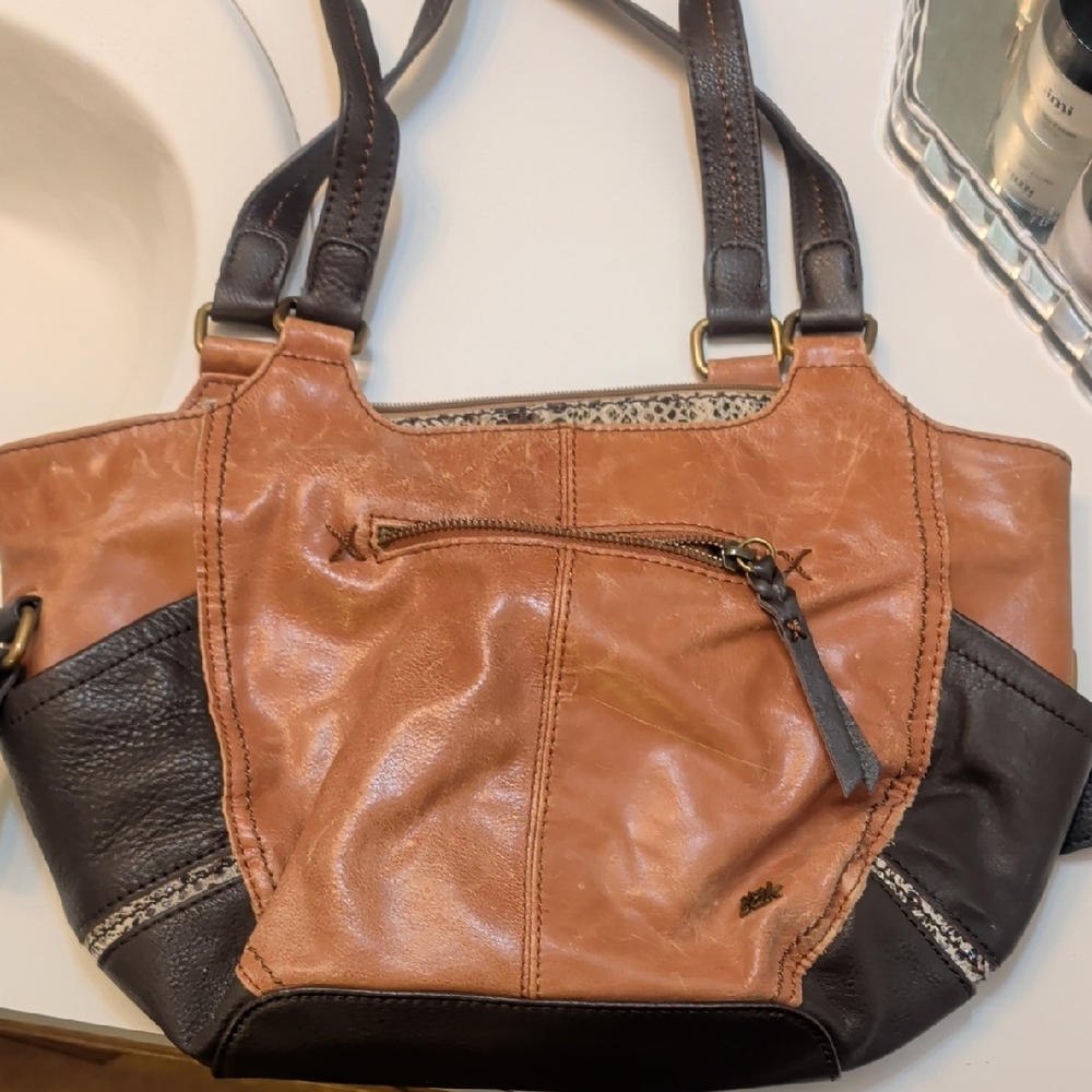The Sak Tan and Brown Shoulder Bag